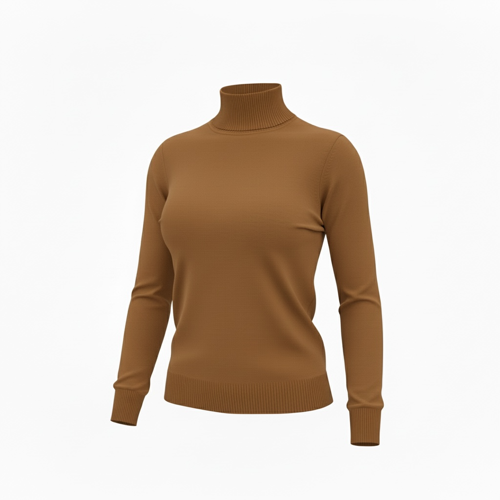 Loose-fitting high-neck sweater
