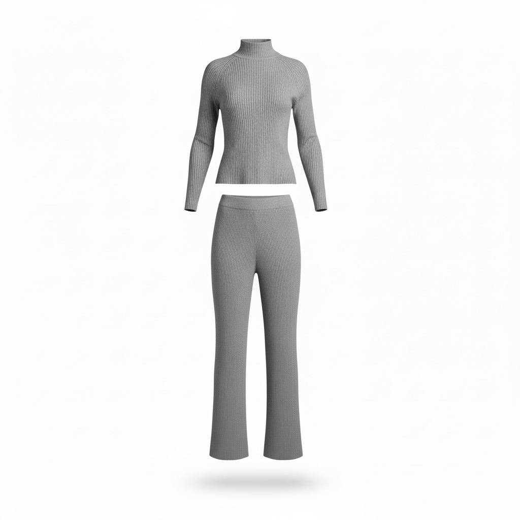 Ribbed two-piece set