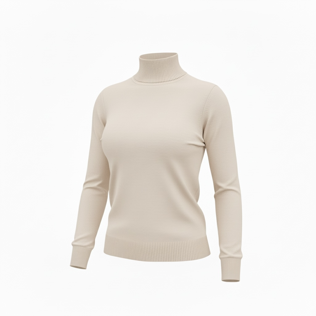 Loose-fitting high-neck sweater