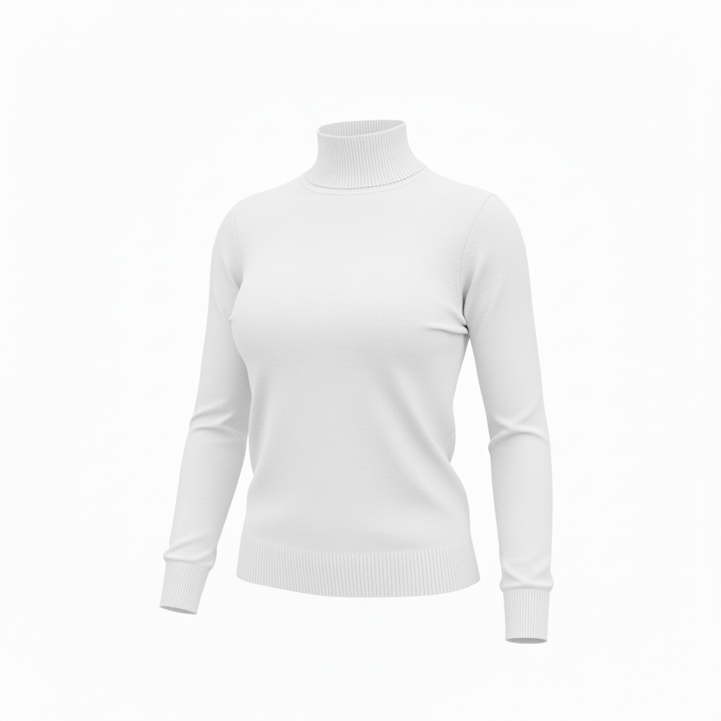 Loose-fitting high-neck sweater