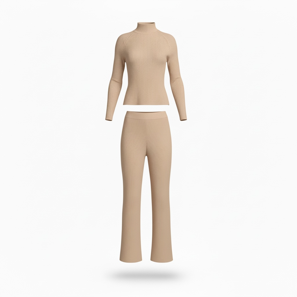 Ribbed two-piece set