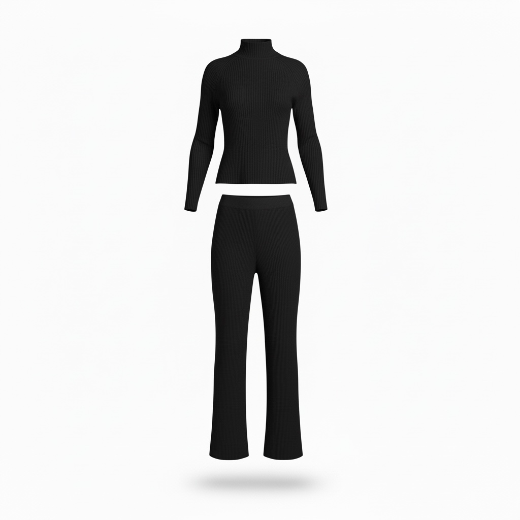 Ribbed two-piece set