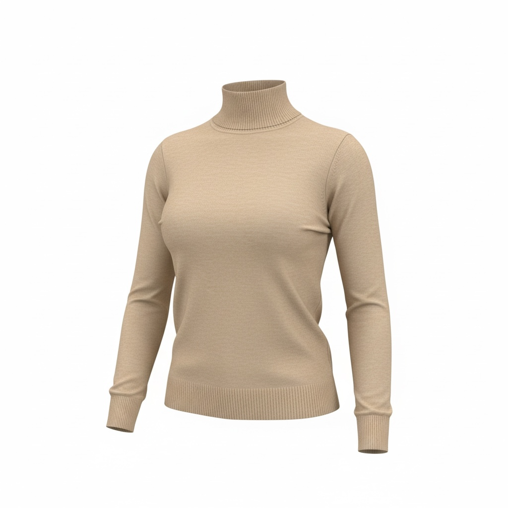 Loose-fitting high-neck sweater