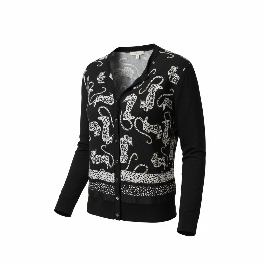 Long Sleeve Patterned Blouse